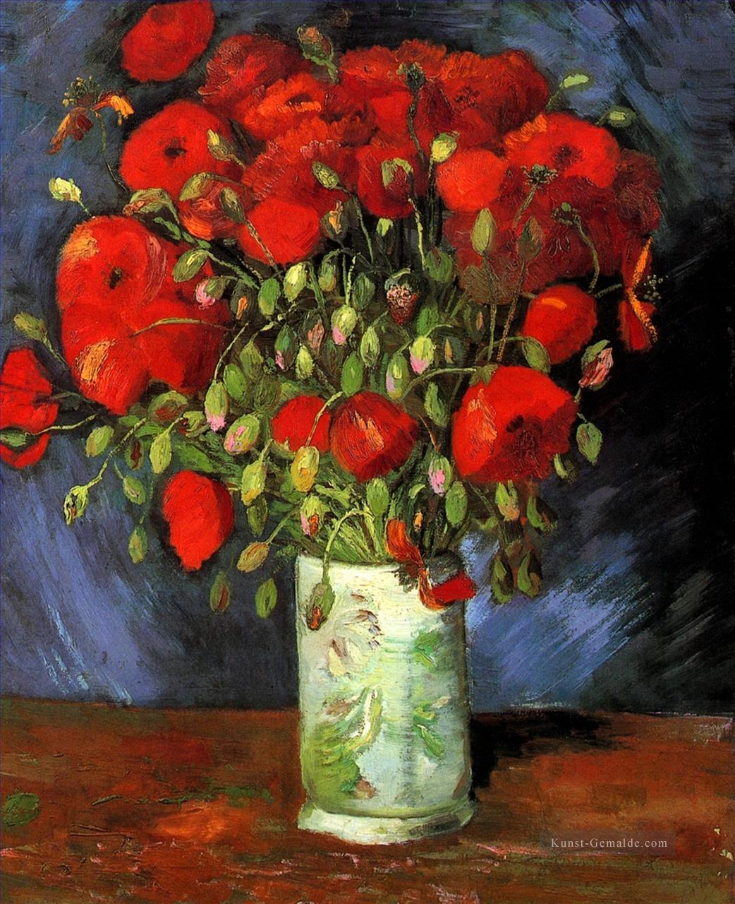 Vase mit roten Mohnblumen Vincent van Gogh Ölgemälde
